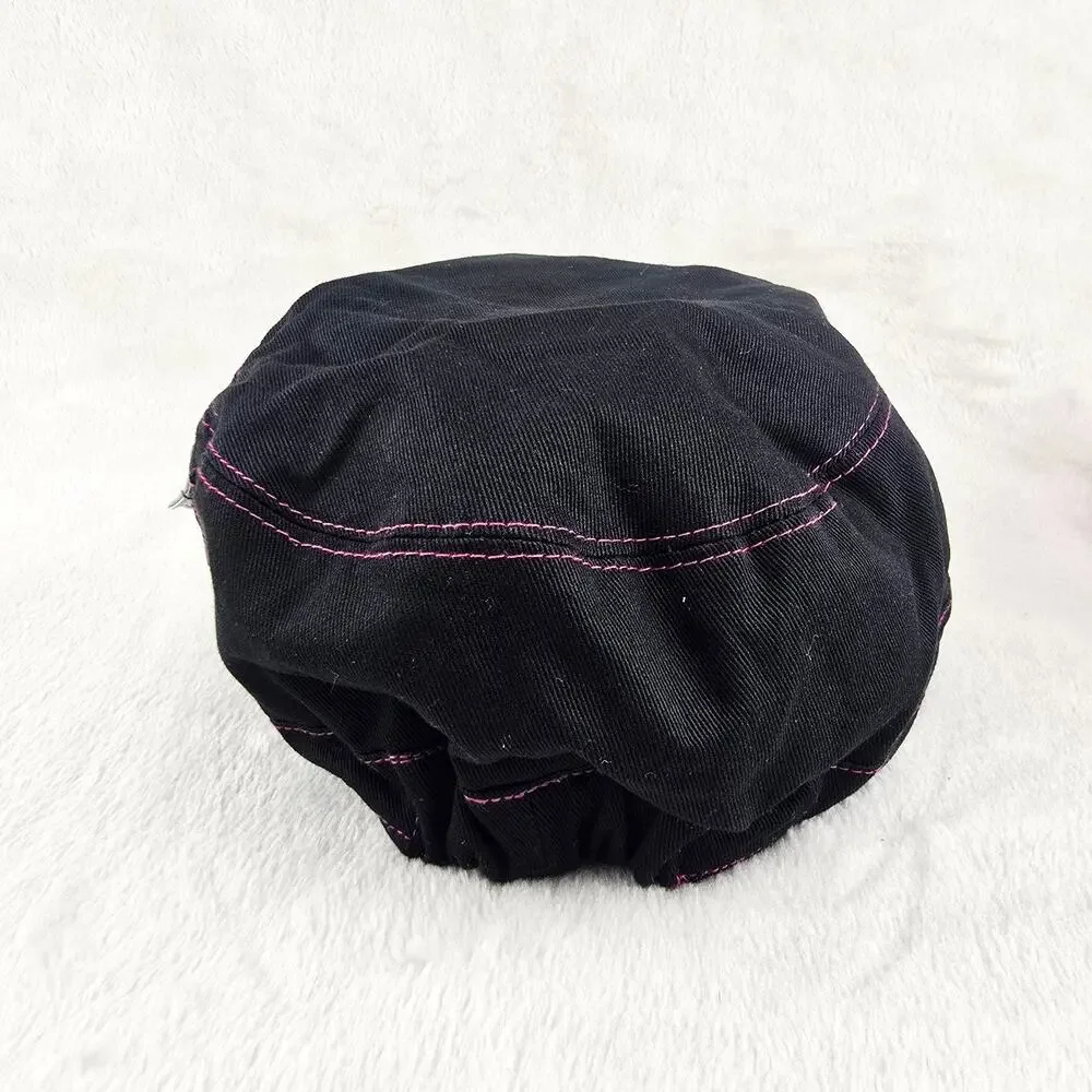 Lot Of 3 Hannah Montana Disney Black Pink Cadet Style Girls Cap Hat Vintage Y2K